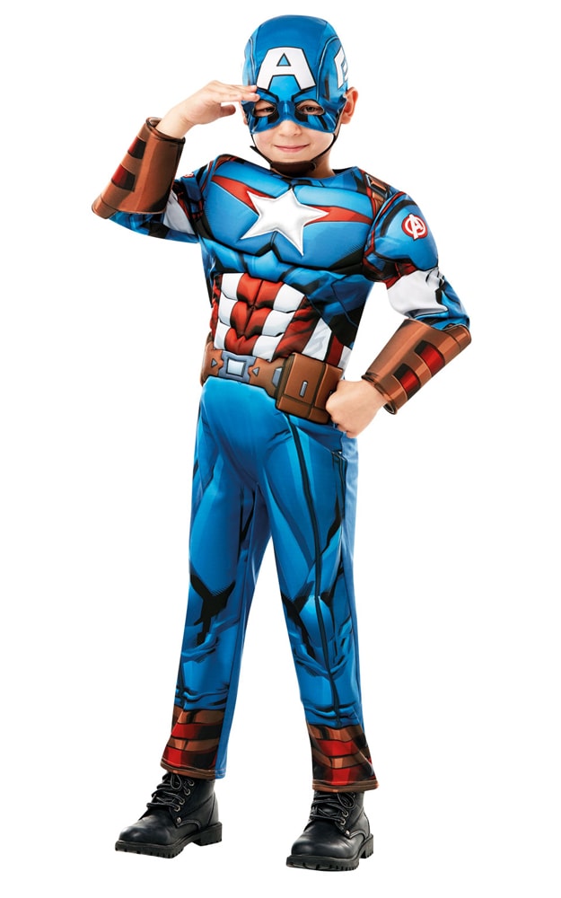 Captain America Kostuum Deluxe Kinderen