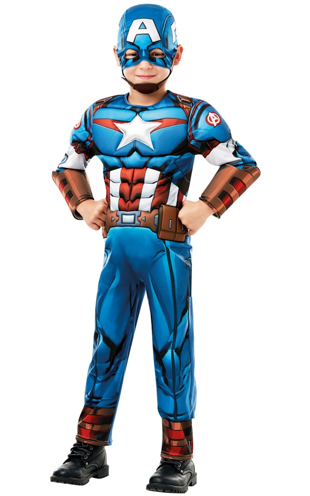 Captain America Kostuum Deluxe Kinderen