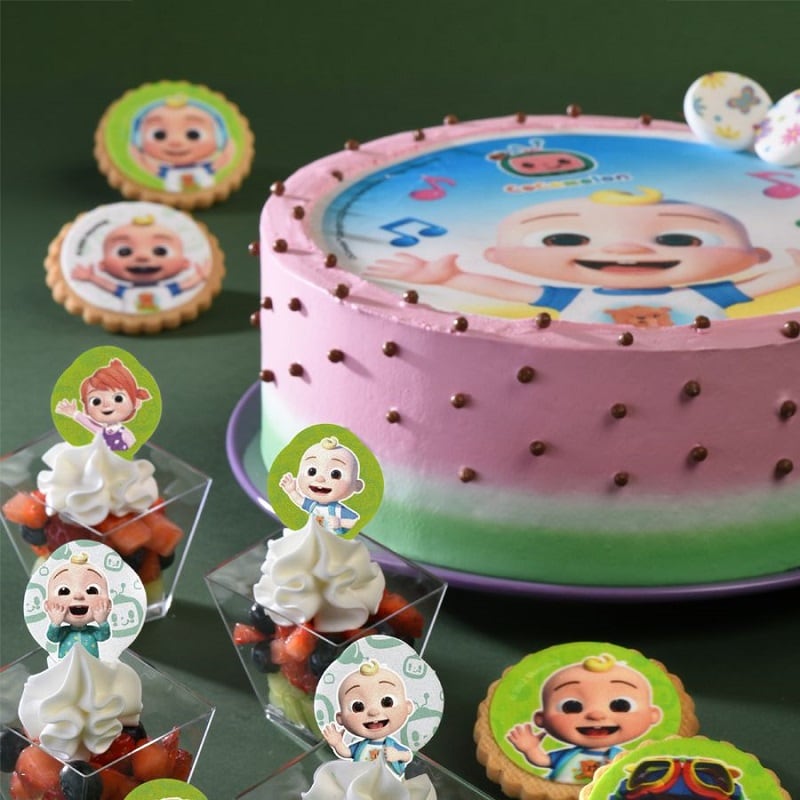 Cocomelon - Eetbare Cupcake Decoraties 12 stuks