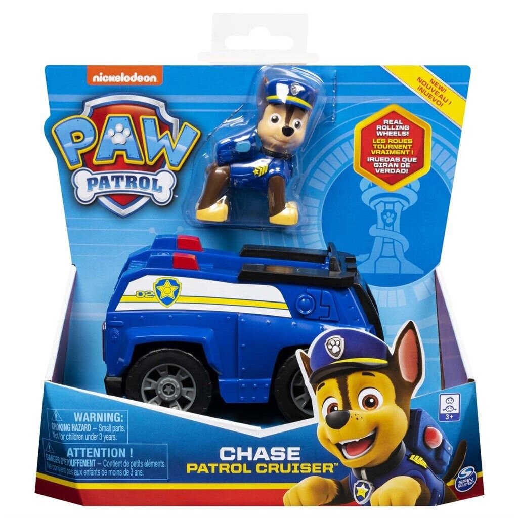 Paw Patrol - Actiefiguur achtervolging met politieauto