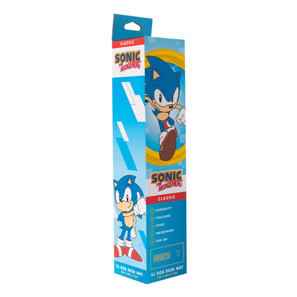 Sonic the Hedgehog - Gamiemuismat XL, LED-licht 40 x 90 cm