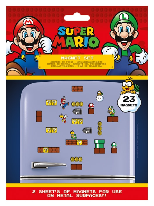 Super Mario - Koelkastmagneten Mushroom Kingdom