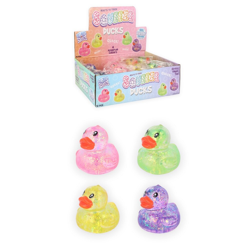 Squeeze glitter badeend