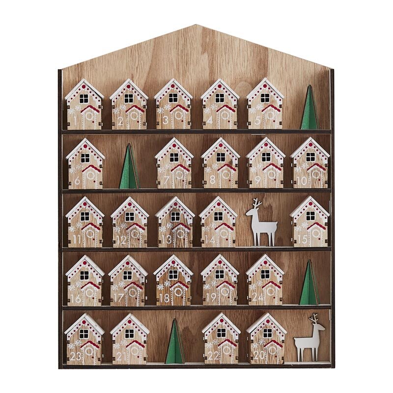 DIY Adventskalender - Kleine houten huisjes