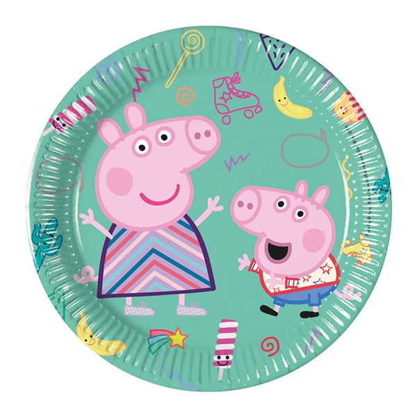 Peppa Pig - Bordjes, 20 cm 8 stuks