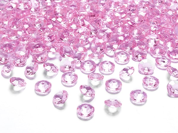 Diamantconfetti - Roze 100 stuks