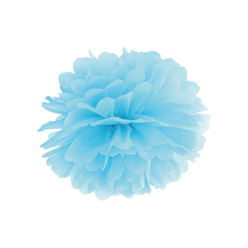 Pompon Lichtblauw 35 cm