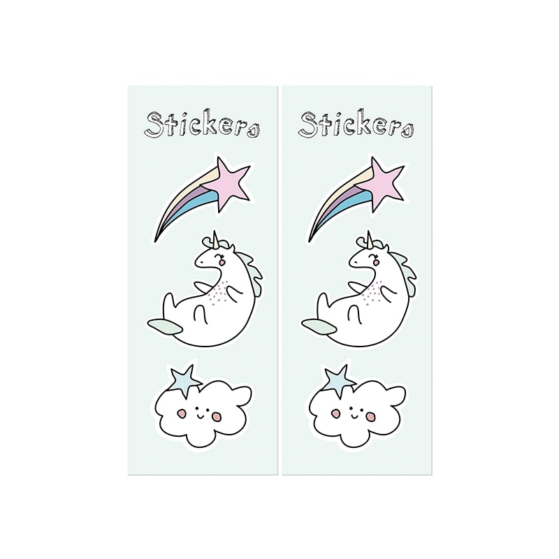 Unicorn - Uitdeelzakjes met stickers 6 stuks