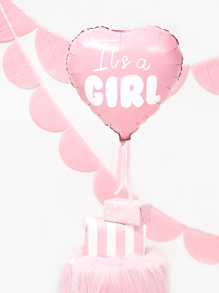 Hartvormige Folieballon It´s a Girl