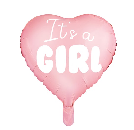 Hartvormige Folieballon It´s a Girl