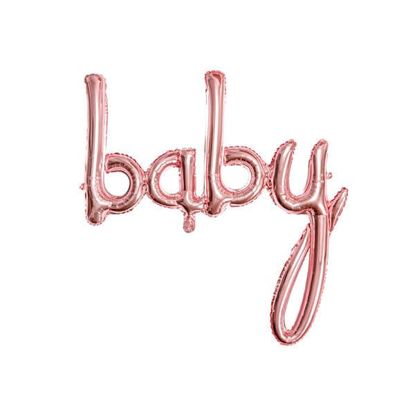 Folieballon Baby in roségoud 75 cm