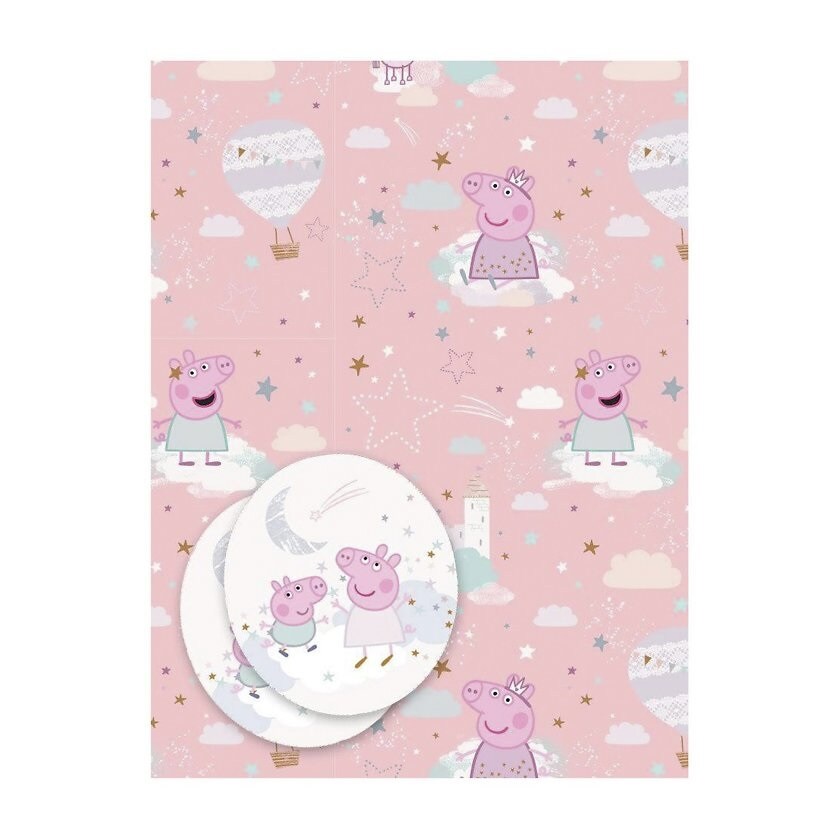 Peppa Pig Cadeaupapier roze