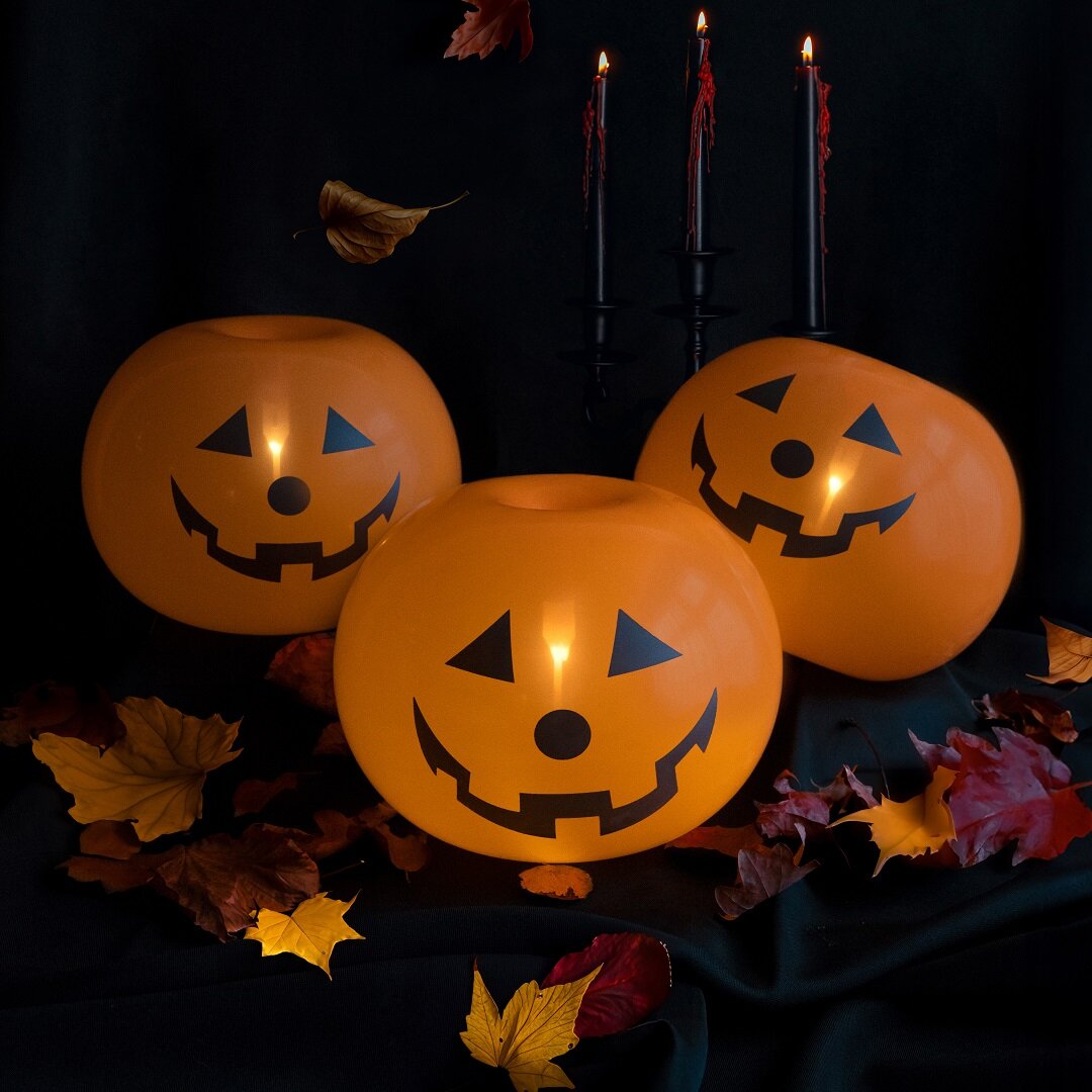 LED Ballonnen Pompoen 5 stuks