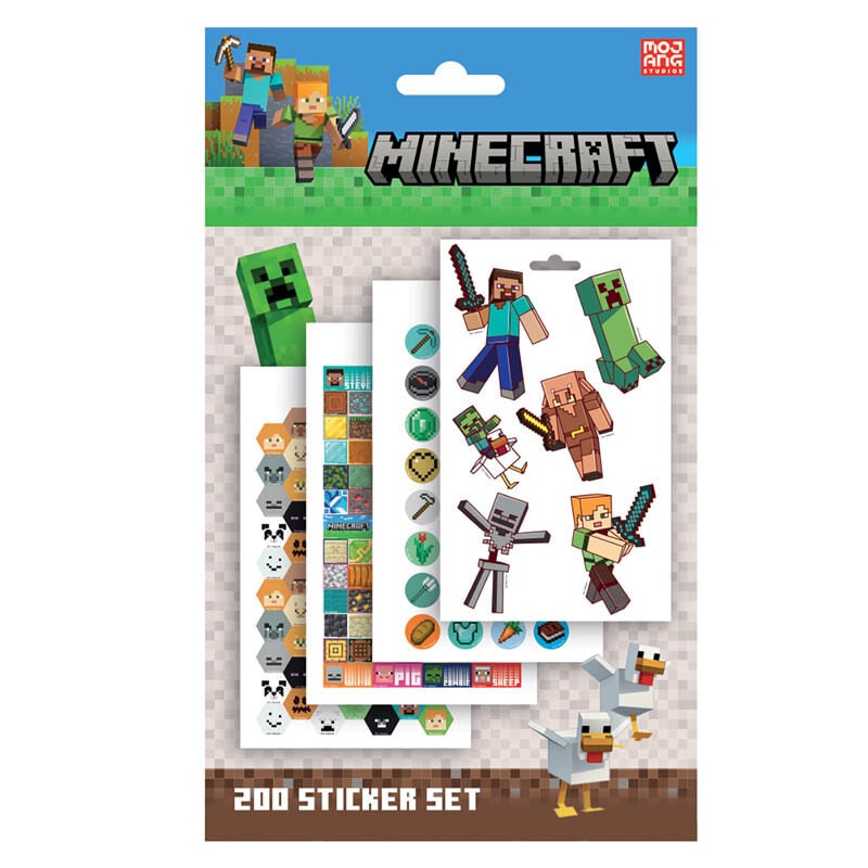 Minecraft Stickers 200 stuks