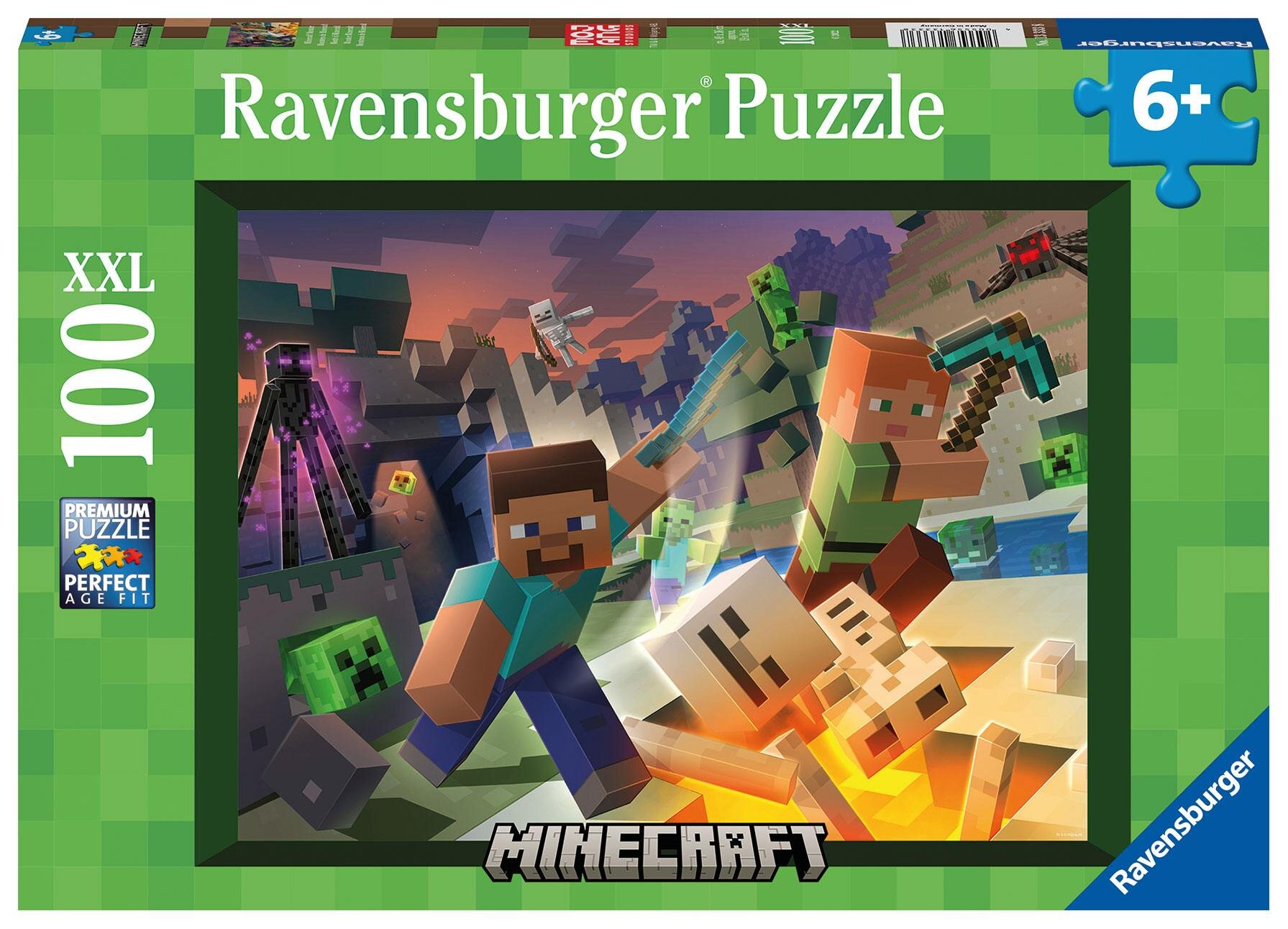 Ravensburger Puzzel - Minecraft Monsters 100 stukjes XXL