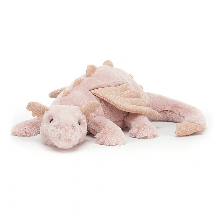 Jellycat - Liggende roze draak 50 cm