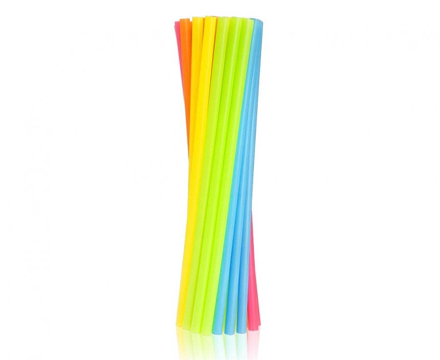 Plastic Rietjes Regenboogkleuren 10 stuks