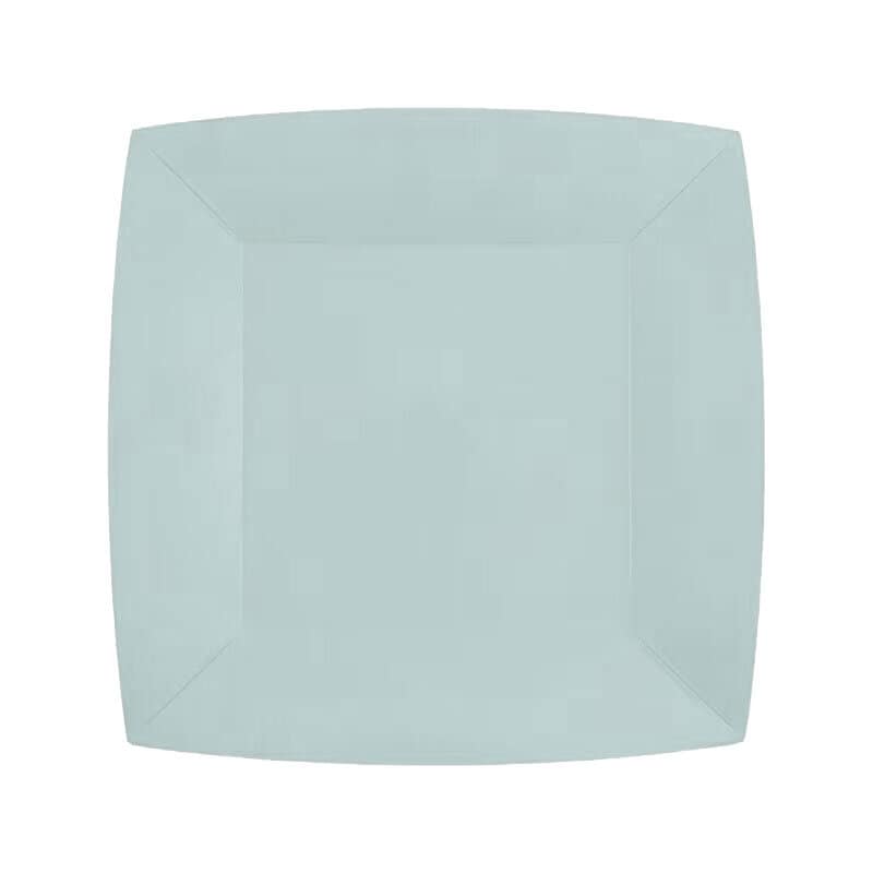 Bordjes Vierkant 18 cm - Lichtblauw 10 stuks