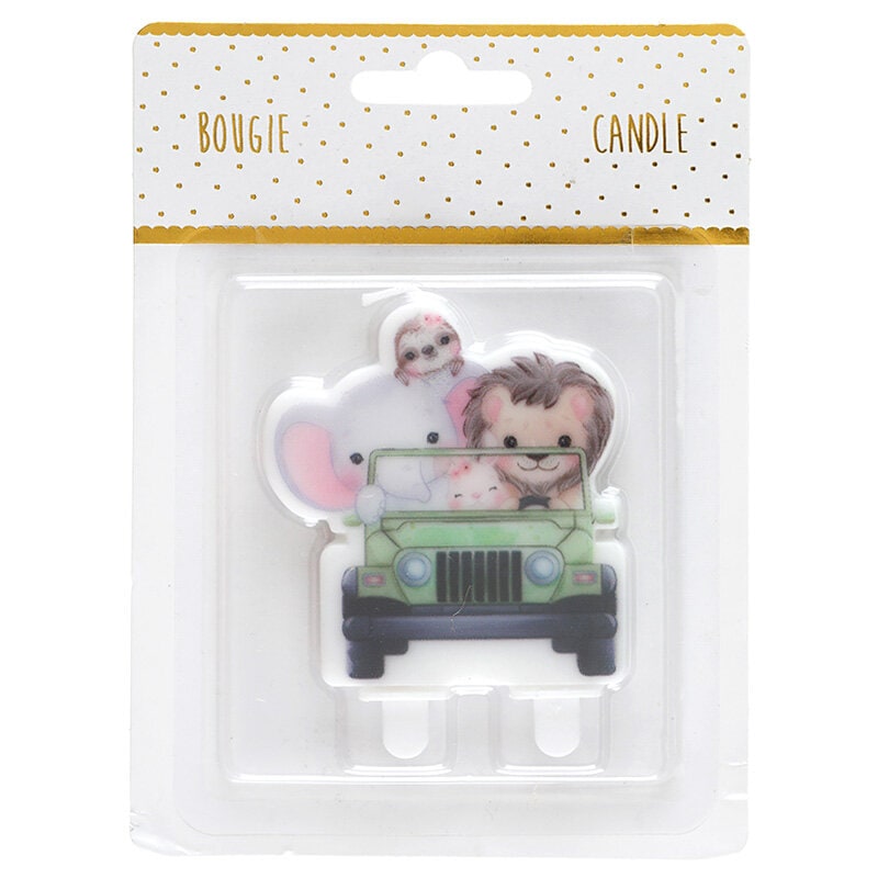 Baby Safari - Taart Kaars 7,5 cm