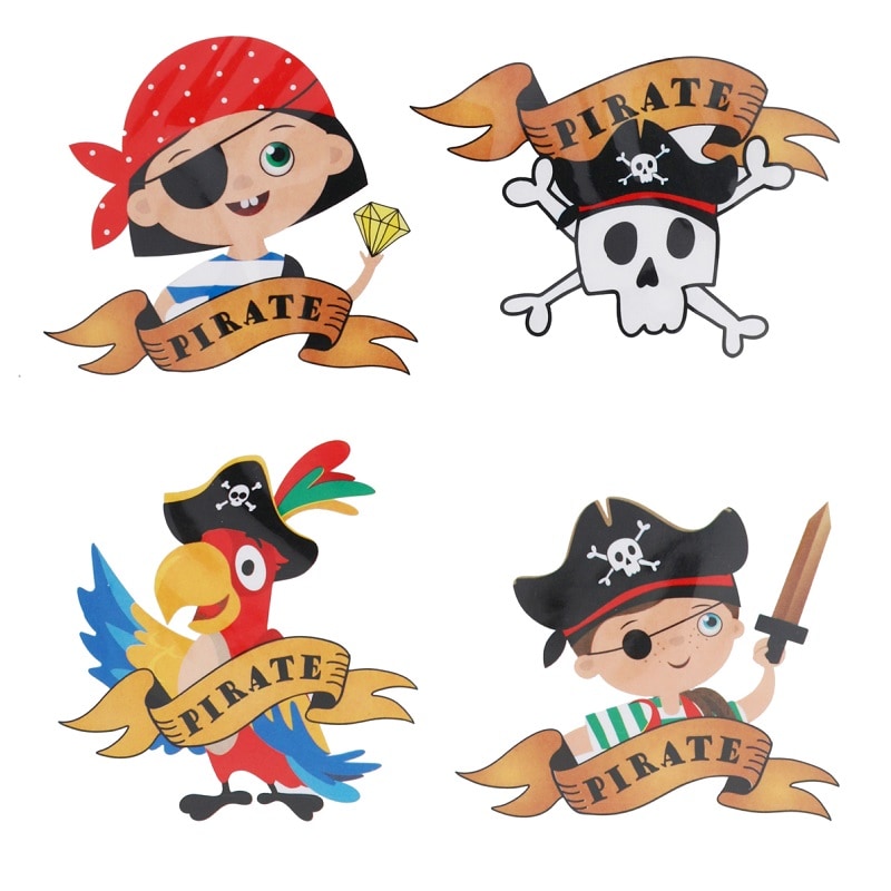 Kleine Piraten - Stickers 16 stuks