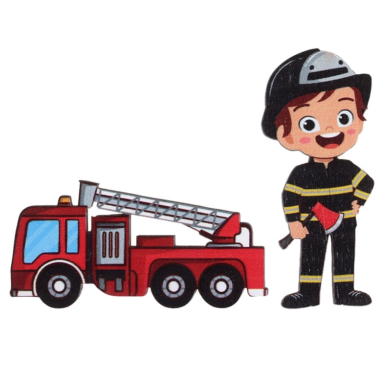 Brandweer Luxe houten confetti