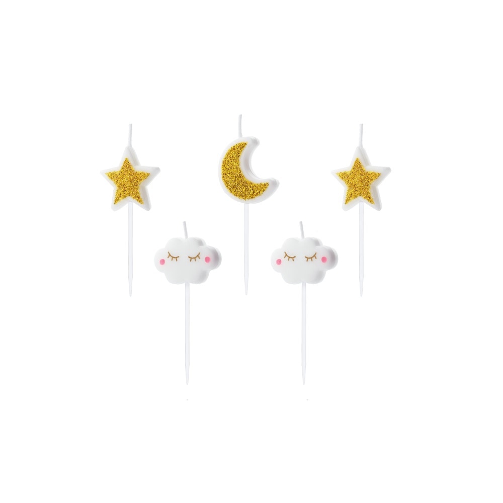 Taartkaarsjes - Little Star 5 stuks