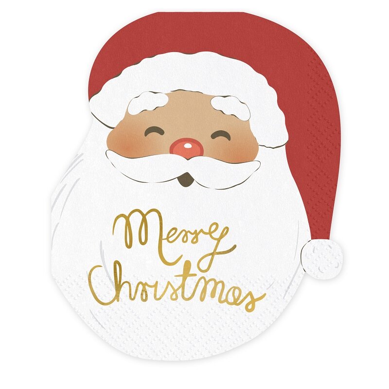 Kerstservetten Kerstman 12 stuks