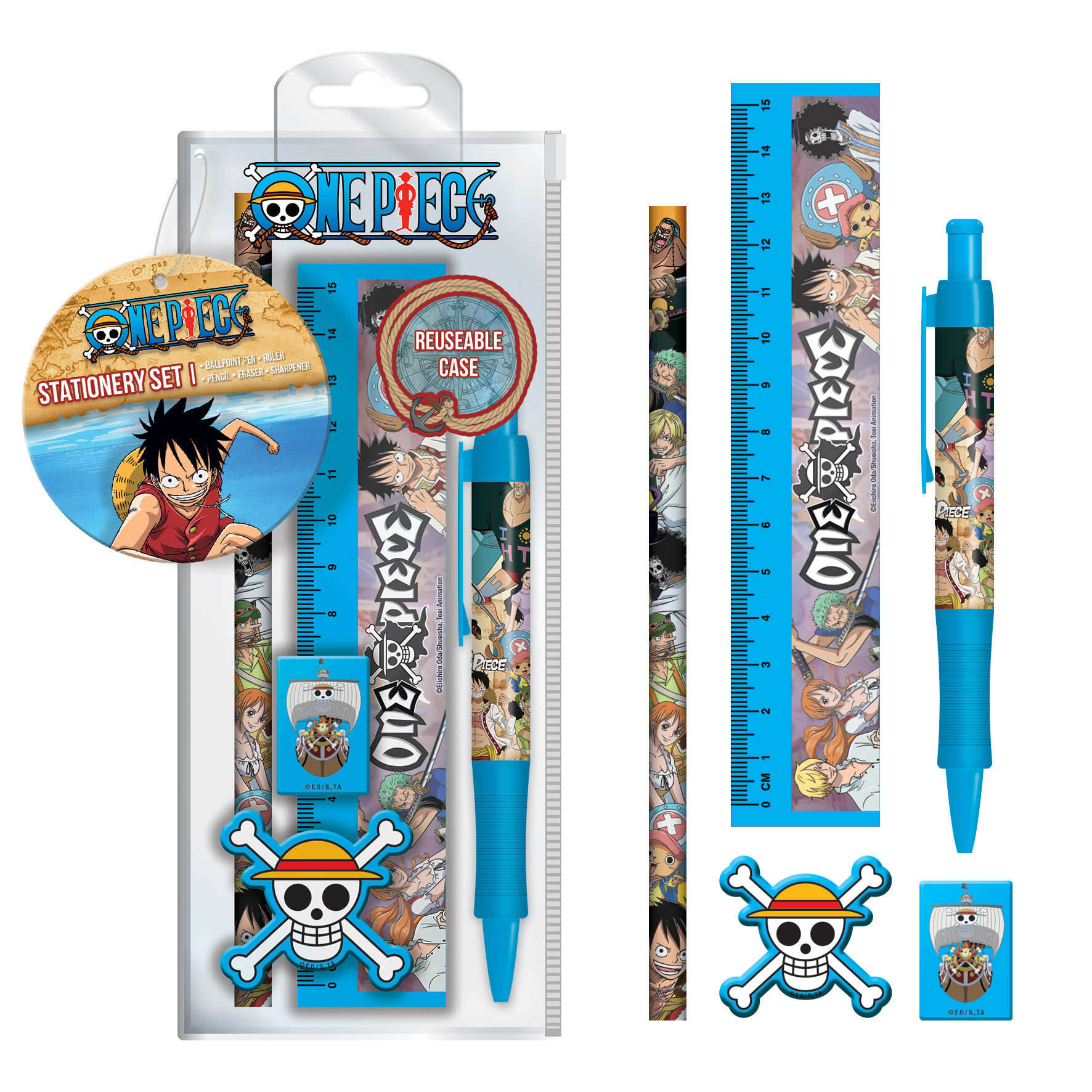 One Piece - Schoolset Blauw 5-pack