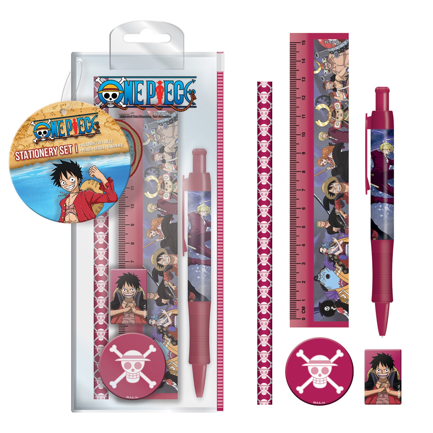 One Piece - Schoolset Rood 5-pack