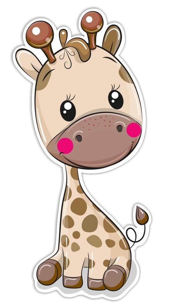 Giraffe muurdecoratie voor de kinderkamer - 3D
