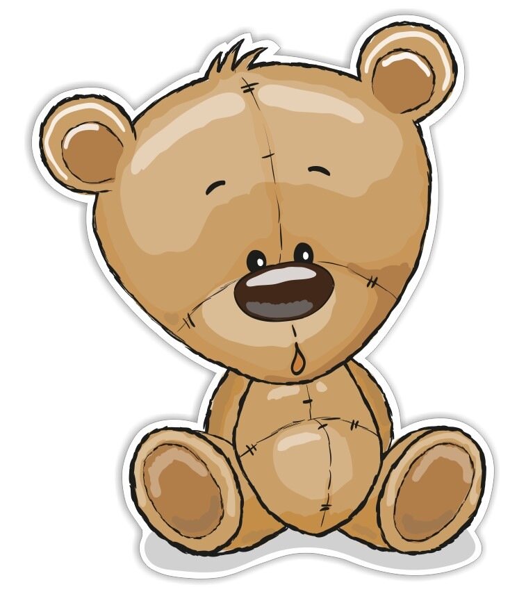 Teddybeer muurdecoratie voor de kinderkamer - 3D
