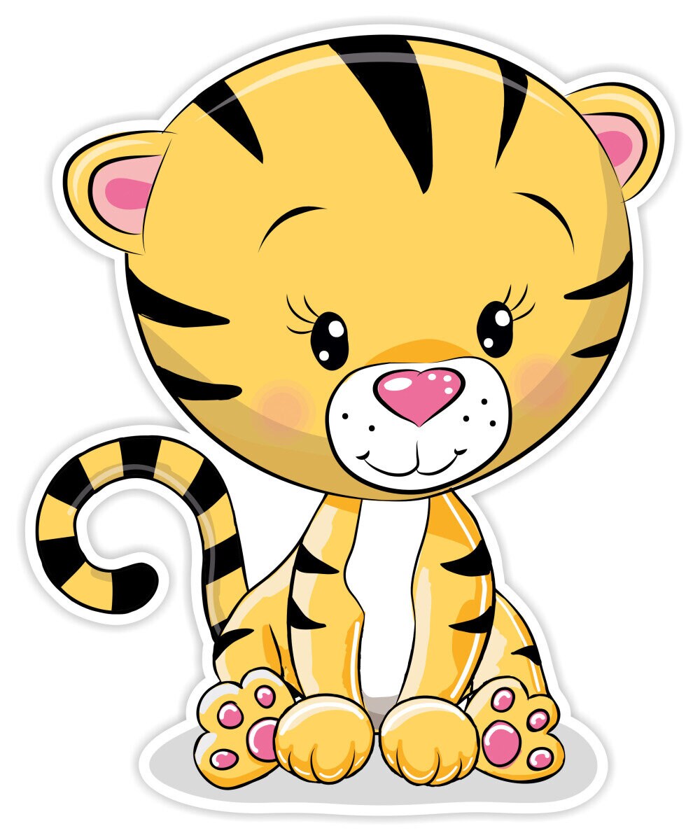 Tijger muurdecoratie voor de kinderkamer - 3D