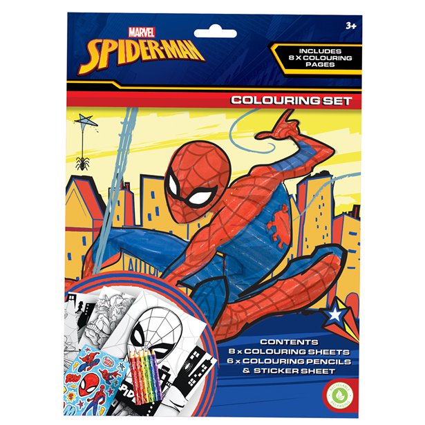 Spiderman - Kleurboek met potloden en stickers
