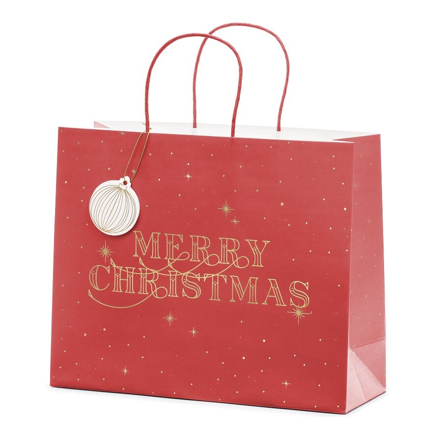 Cadeautas Merry Christmas Rood