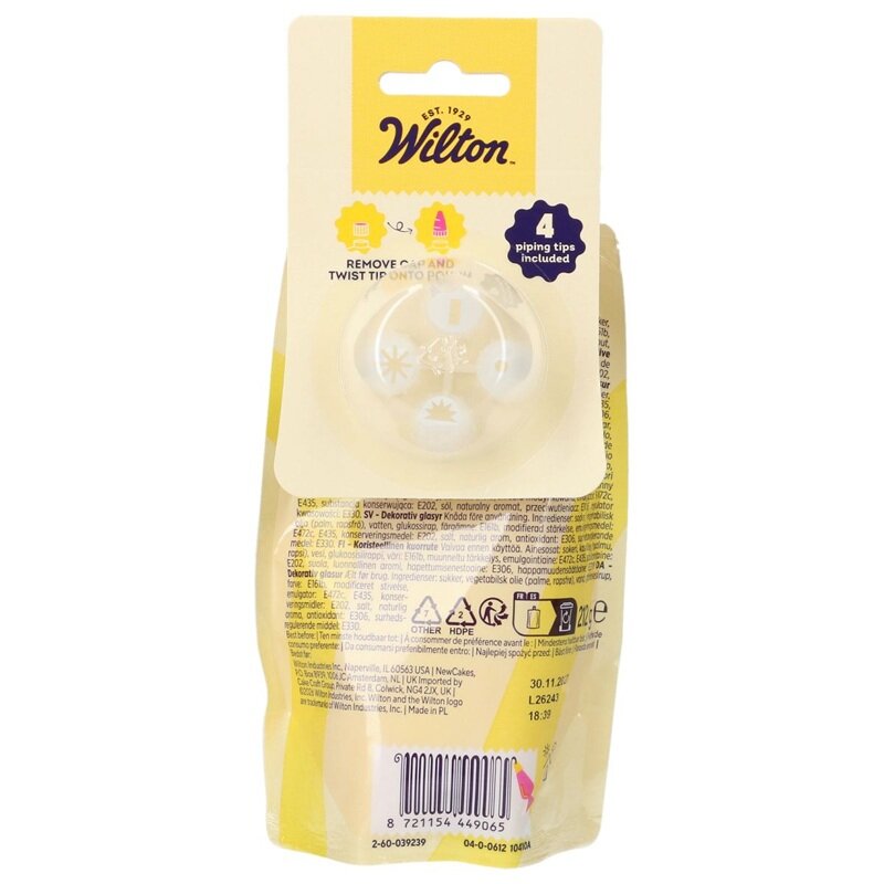 Wilton Geel Decoreerglazuur 212 gram
