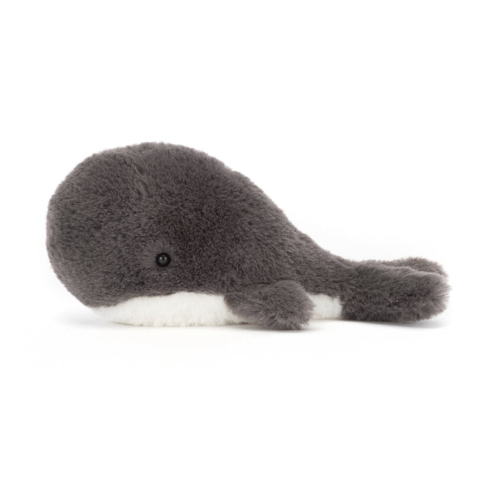 Jellycat - Donkergrijze walvis 15 cm