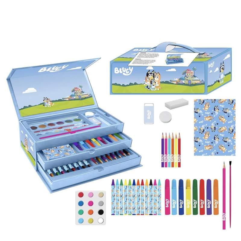 Bluey - Teken- en kleurset