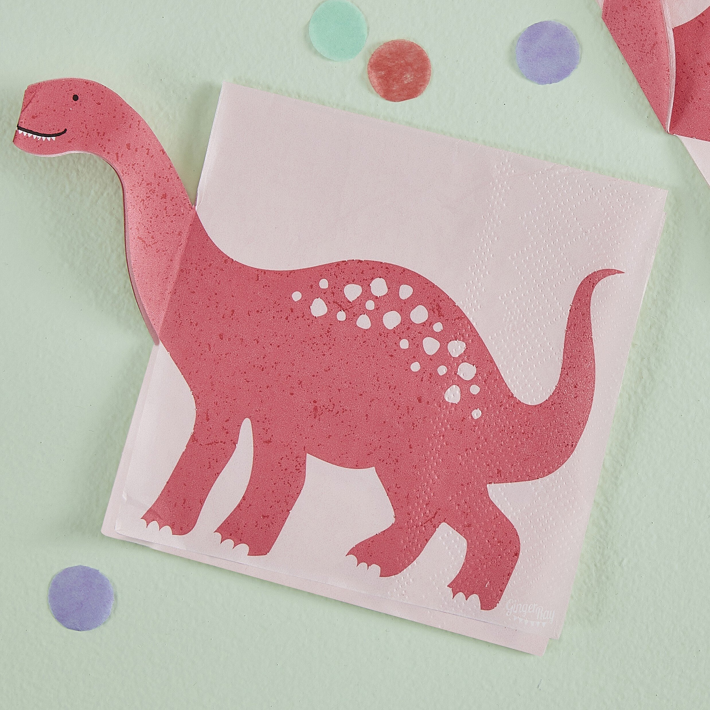 Dinosaur Roar Pink - Servetten 16 stuks