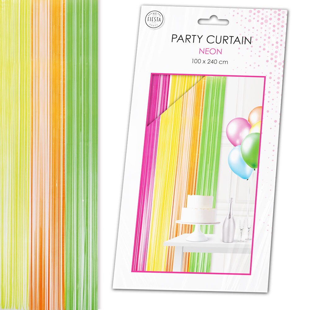Backdrop Deurgordijn Neonkleuren 100 x 240 cm
