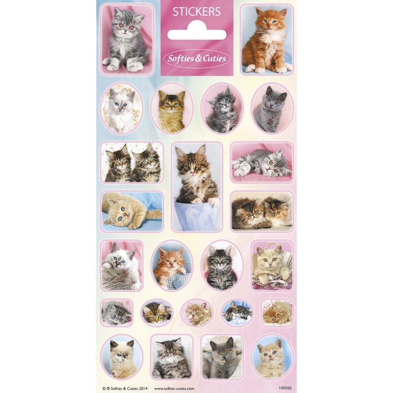 Stickers met schattige kittens