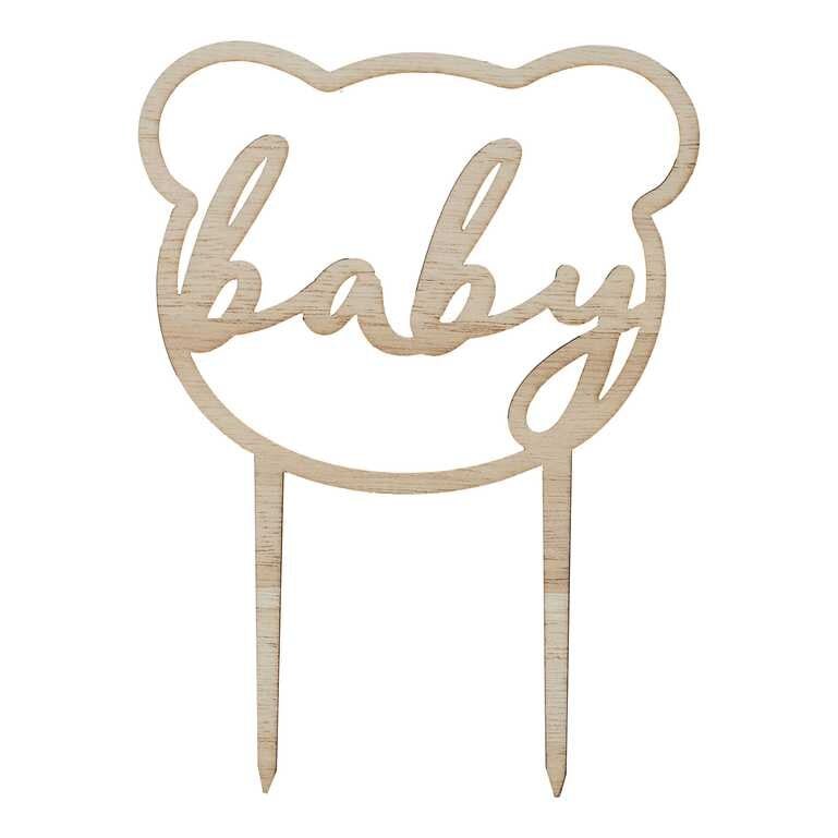 Cake Topper - Teddybeer Babyshower