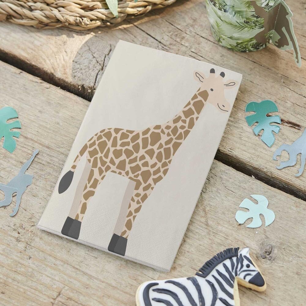 Let's Go Wild - Servetten Giraffe 16 stuks