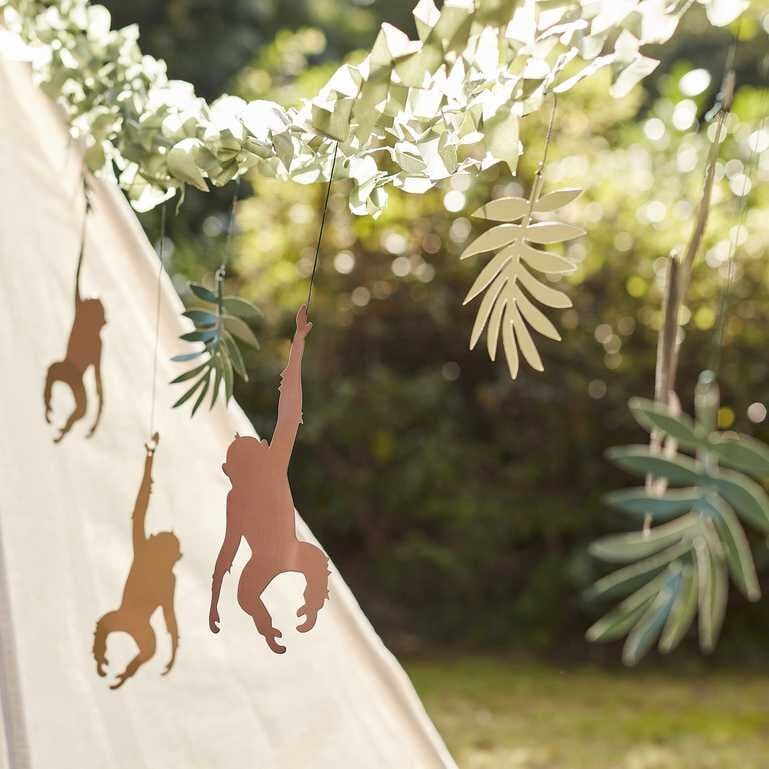 Let´s Go Wild - Decoratieve slinger met bladeren en aapjes 4 meter