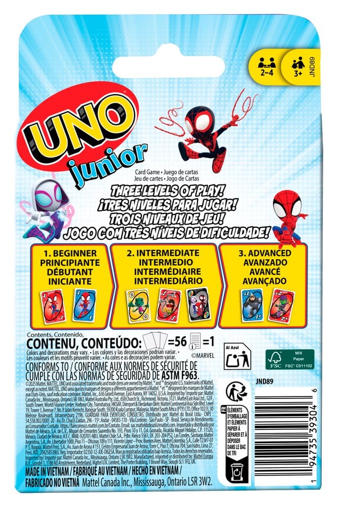 Spidey Uno Kaartspel Junior